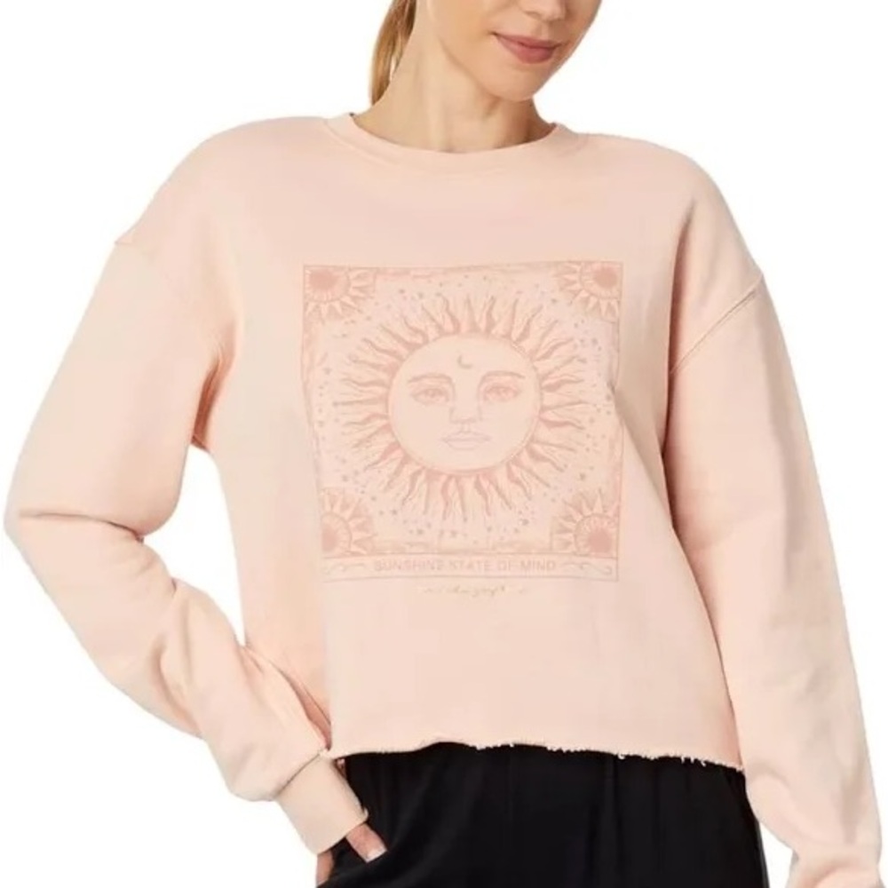 💎EUC💎 Spiritual Gangster Pink Graphic Boxy Long Sleeve Sweatshirt